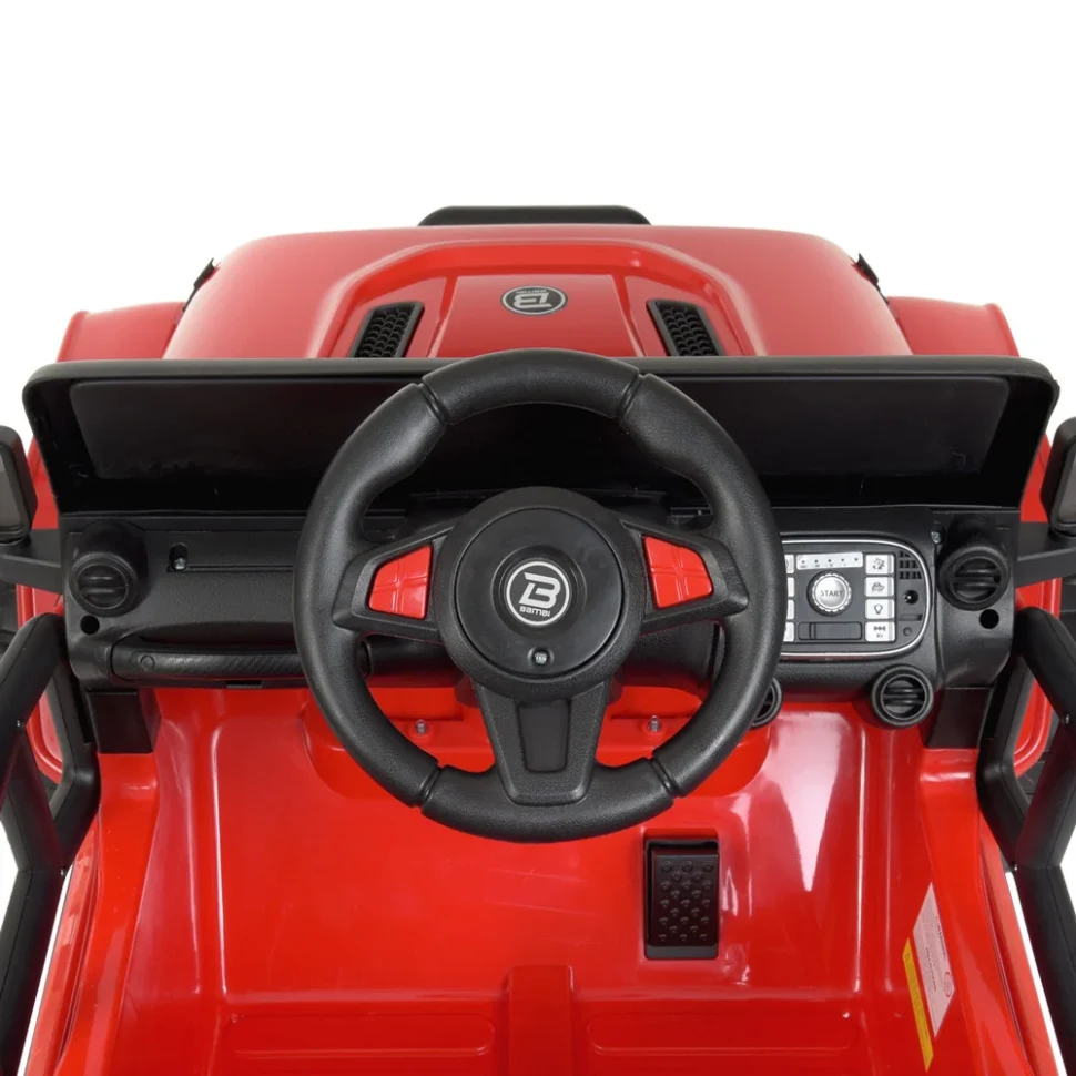 Дитячий електромобіль Джип Bambi Racer M 4282EBLR-3 червоний пластик 113х61х60 см