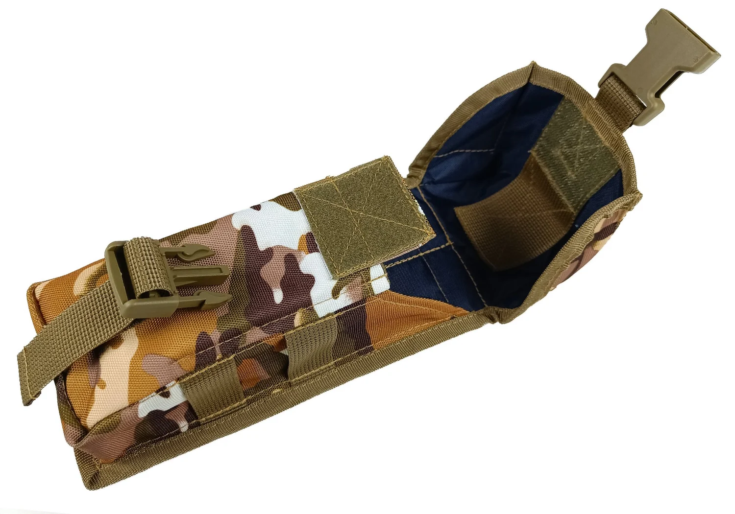 Підсумок одинарний закритий для магазинів АК MOLLE Cordura 1050 23 см Мультикам Арид