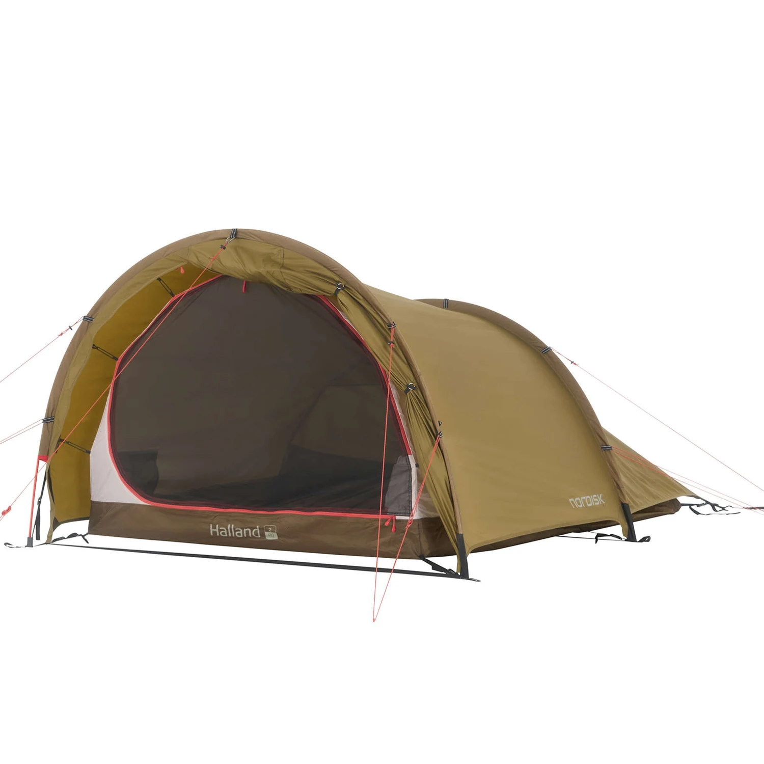 Палатка Halland 2 PU (2.0) трисезонна тунельна 2 місця легка Dark Olive Green