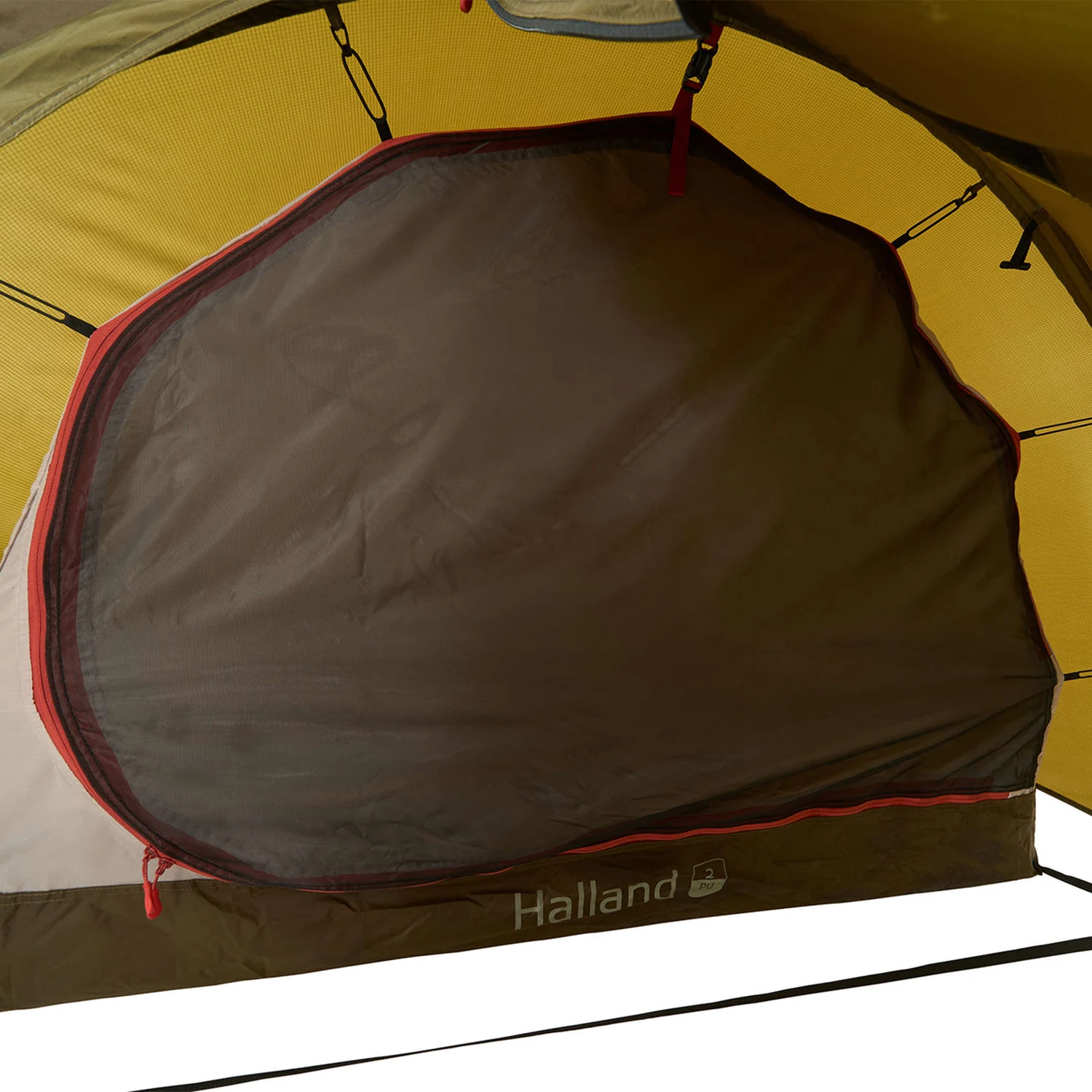 Палатка Halland 2 PU (2.0) трисезонна тунельна 2 місця легка Dark Olive Green
