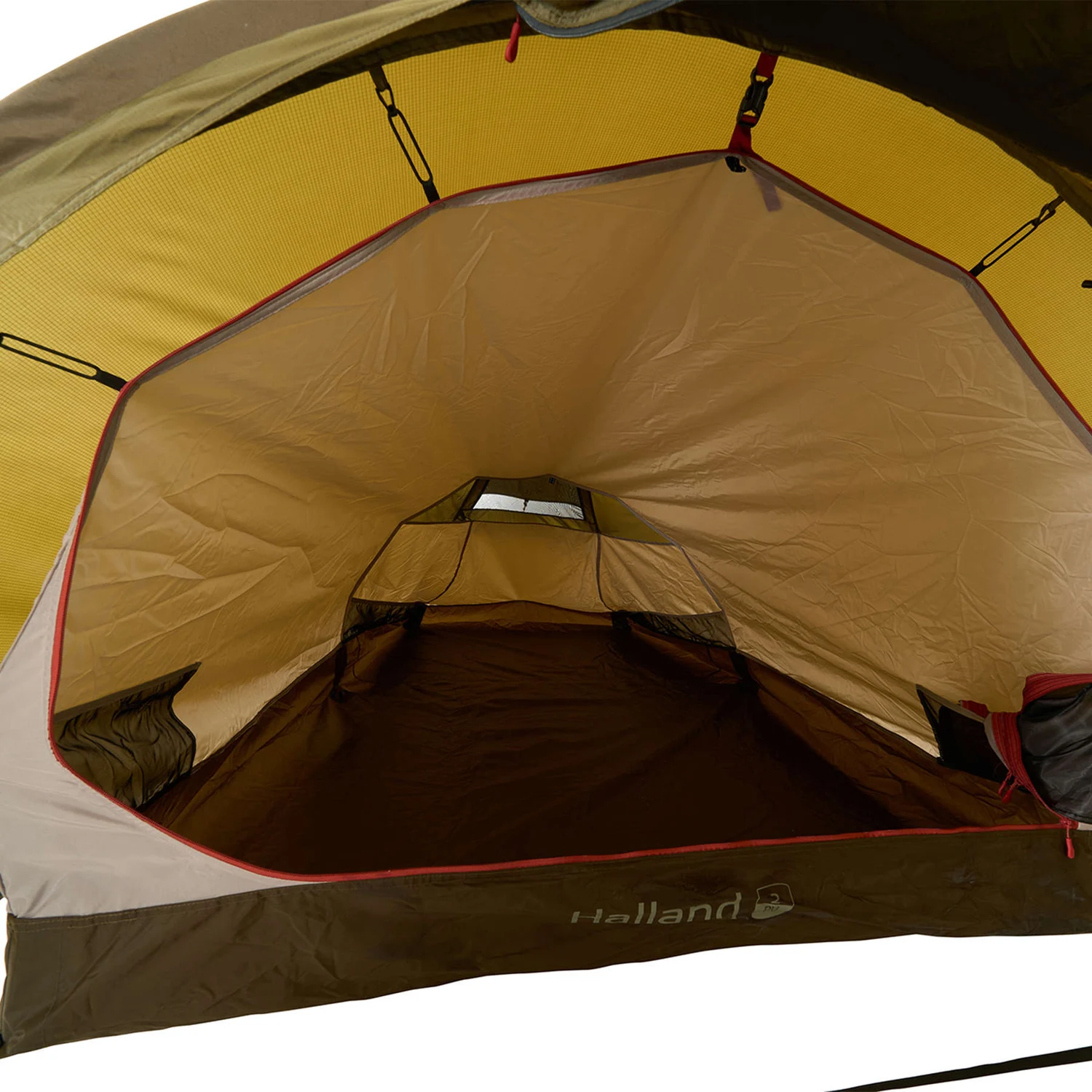 Палатка Halland 2 PU (2.0) трисезонна тунельна 2 місця легка Dark Olive Green