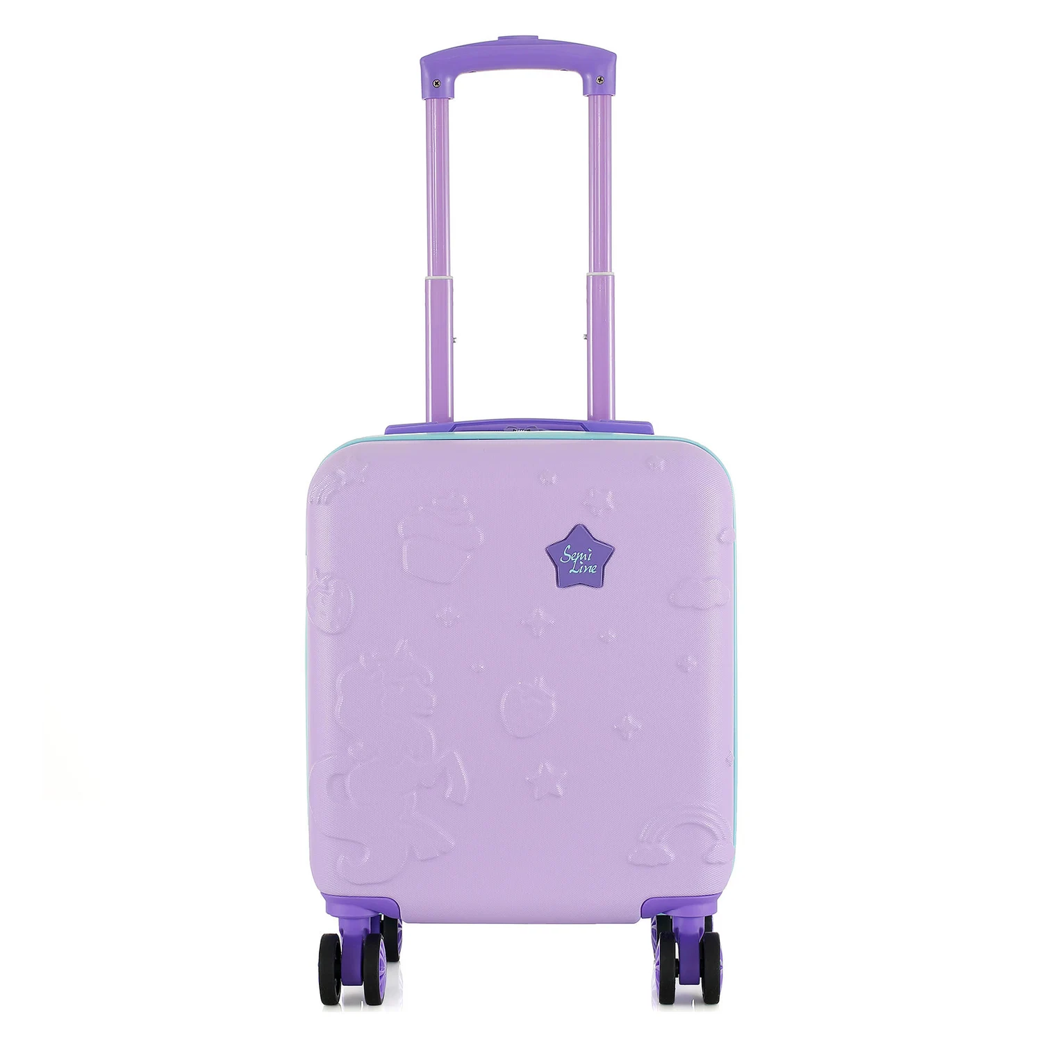 Дитячий чемодан Semi Line T5879-1 19 л ABS-пластик 16" Сиреневий/Блакитний