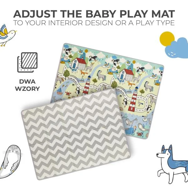 Розвивальний килимок двосторонній Kinderkraft Matty 2 PE EVA 147х197 см