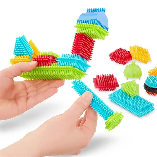 Конструктор Bristle Blocks Будівельник 56 деталей пластик різнобарвний
