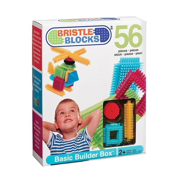 Конструктор Bristle Blocks Будівельник 56 деталей пластик різнобарвний