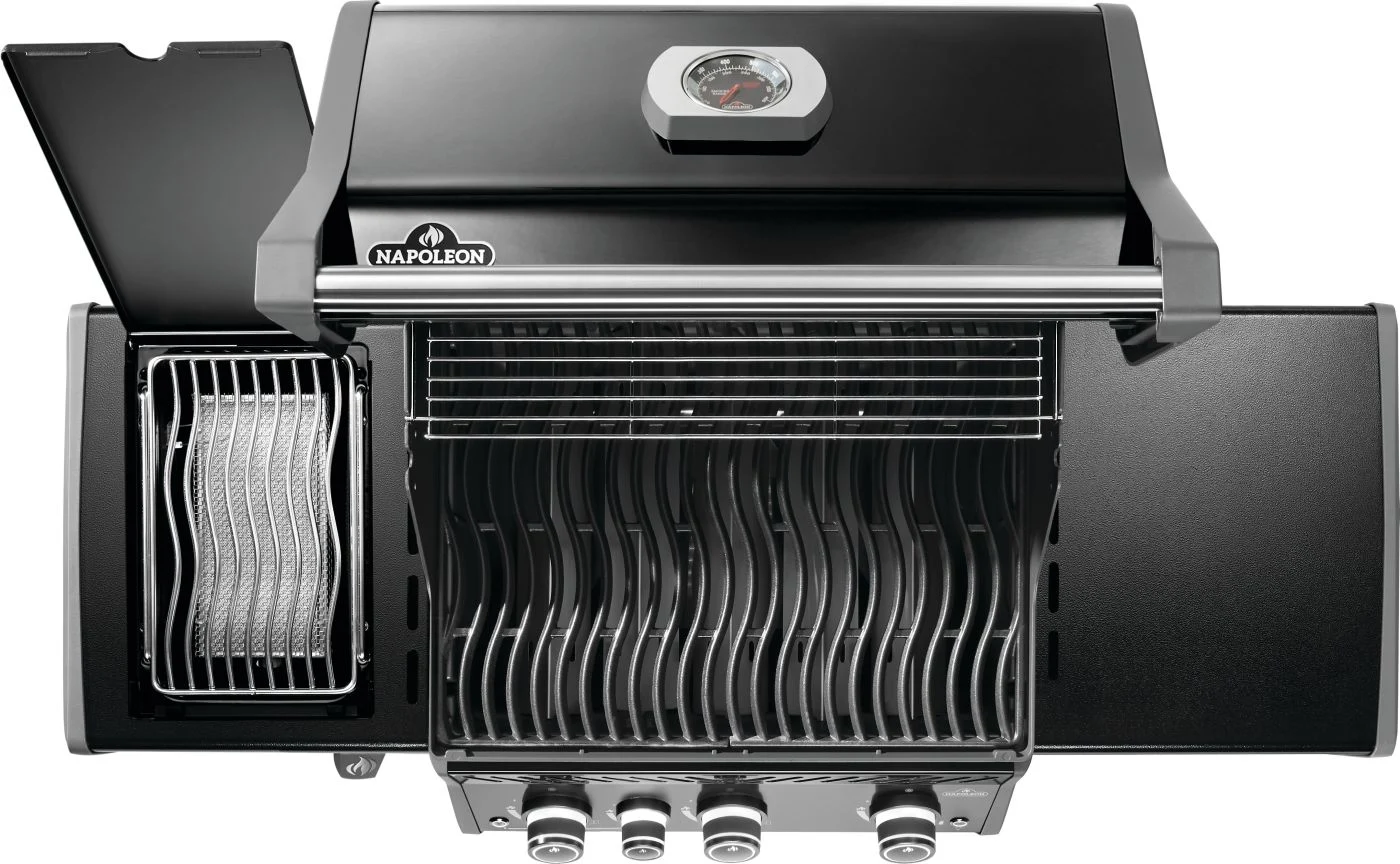 Газовий гриль Napoleon Rogue PRO 425 SIB 140х64х123 см сталь чорний