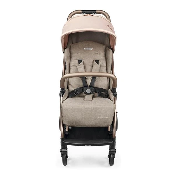 Прогулянкова коляска Peg-Perego Selfie багатопозиційна екошкіра 4 колеса рожеве золото