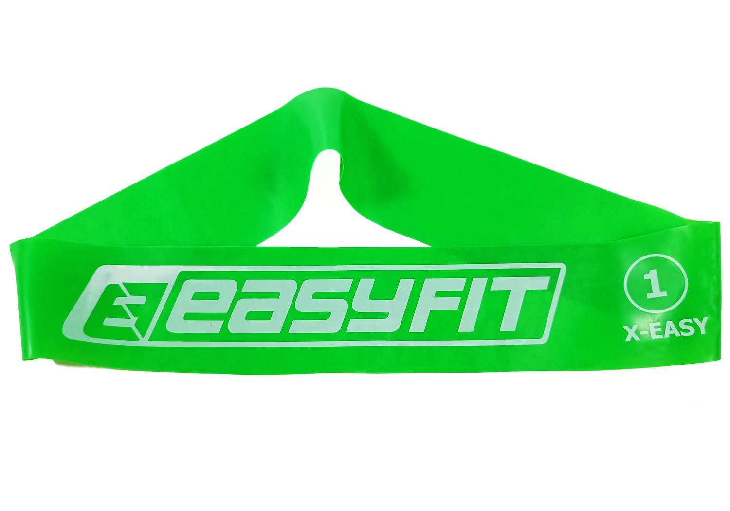 Резинка для фітнесу EasyFit №1 кільце 600х50 мм з латексу зелена 2,5 кг