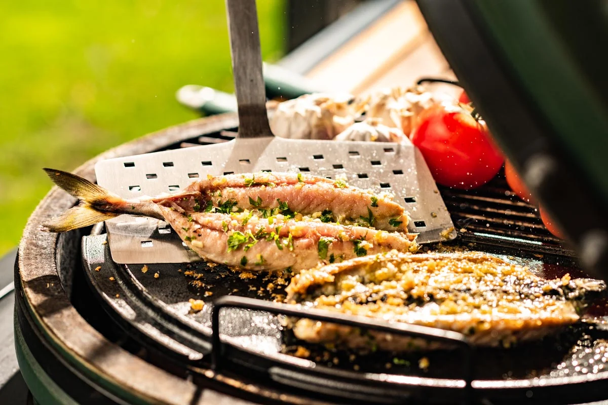 Набір інструментів для гриля Big Green Egg 45,7 см нержавіюча сталь, силікон