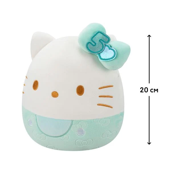 М'яка іграшка Squishmallows Hello Kitty 20 см смарагдовий плюш
