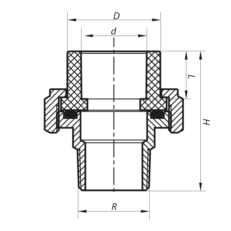 Згін-американка 20x1/2" PPR Koer K0135.PRO для водопроводу поліпропіленова