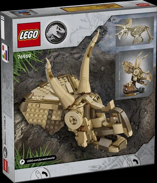 Конструктор LEGO Jurassic World Скам'янілості трицератопса 468 деталей Пластик 25х15х10 см