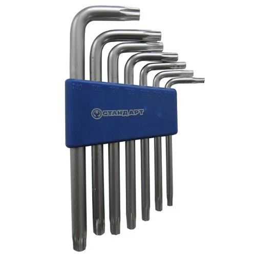 Набір ключів TORX Г-обр. з отвором 7 шт сталь TKS0701