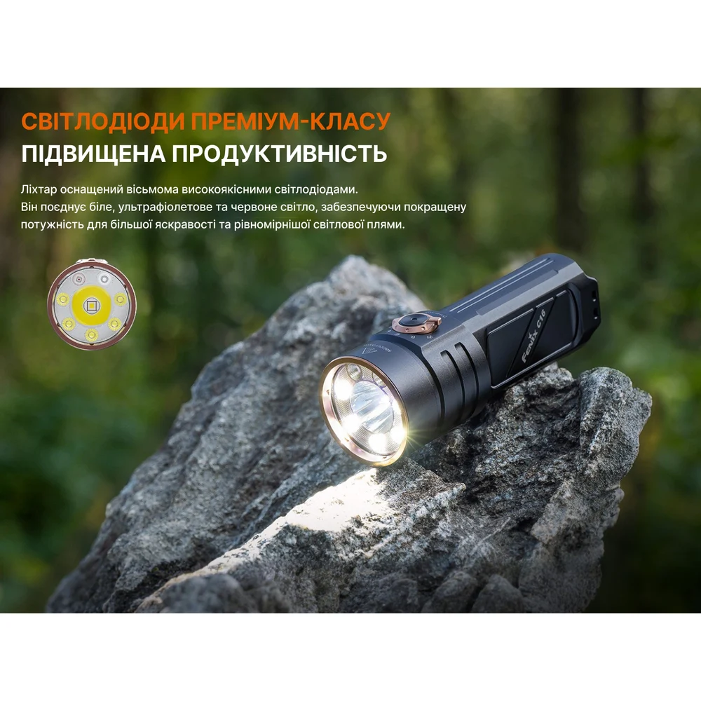 Ліхтар ручний Fenix C16 6000 лм алюмінієвий 133x30x46,8 мм чорний