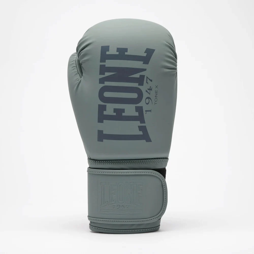 Боксерські рукавиці LEONE Tone X GN058 10 унцій натуральна шкіра світло-сірі