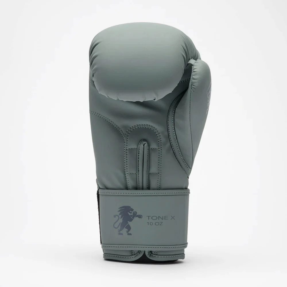 Боксерські рукавиці LEONE Tone X GN058 10 унцій натуральна шкіра світло-сірі