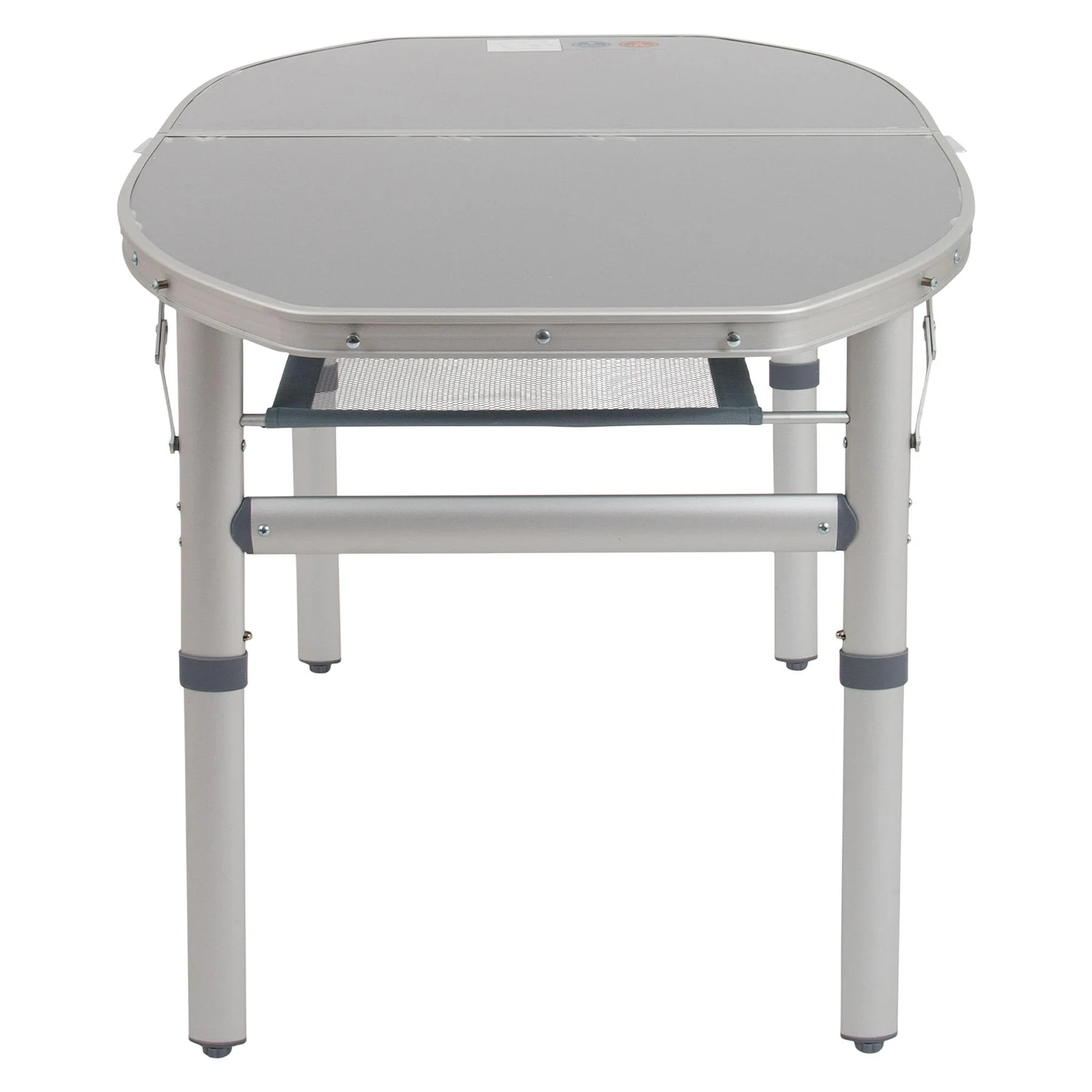 Стіл Bo-Camp Premium Oval 100x70 см алюмінієвий сірий термостійкий композит