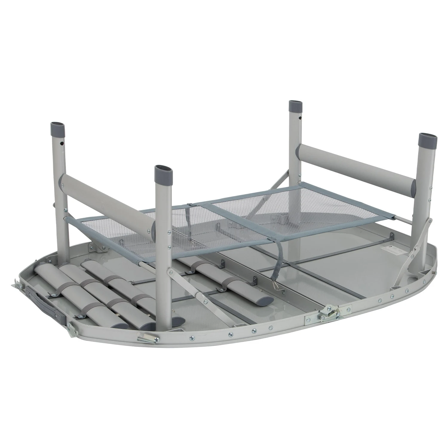 Стіл Bo-Camp Premium Oval 100x70 см алюмінієвий сірий термостійкий композит
