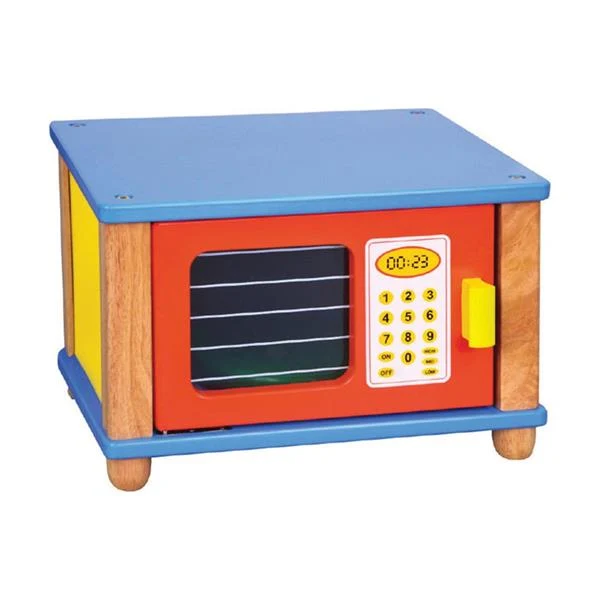 Іграшкова мікрохвильовка Viga Toys 59709FSC дерев'яна 36х24х28 см різнобарвна