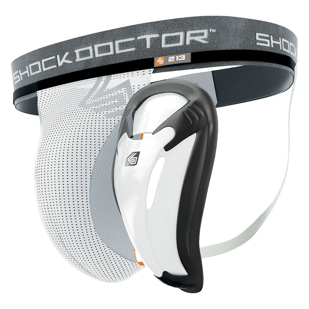 Захисний бандаж Shock Doctor Supporter з чашкою BioFlex еластична сітка XL білий