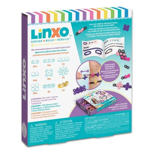 Набір для створення браслетів LinXo 179 деталей пластик різнобарвний