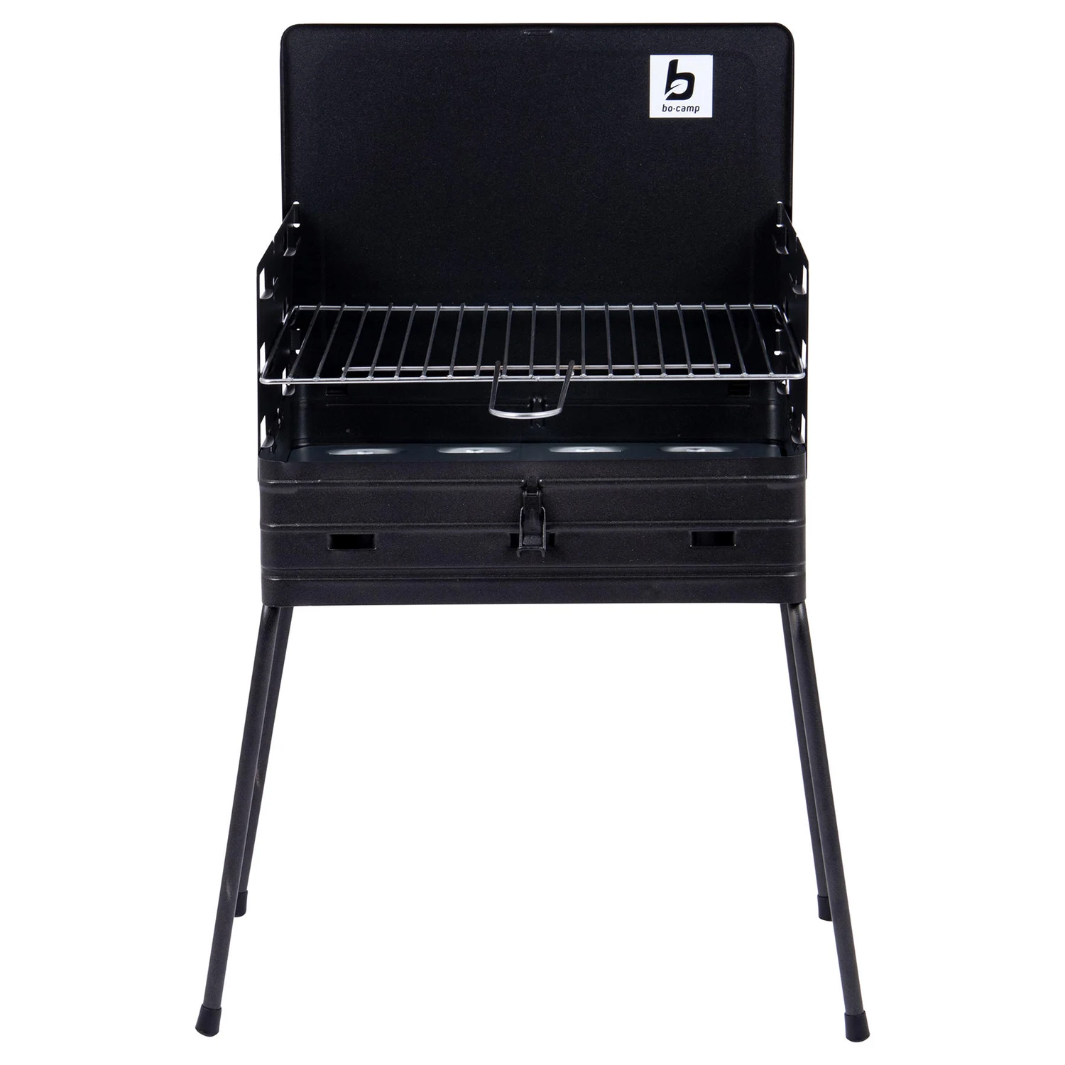 Гриль угольный складной Bo-Camp Suitcase Model Black 400х300х550 мм сталь черный