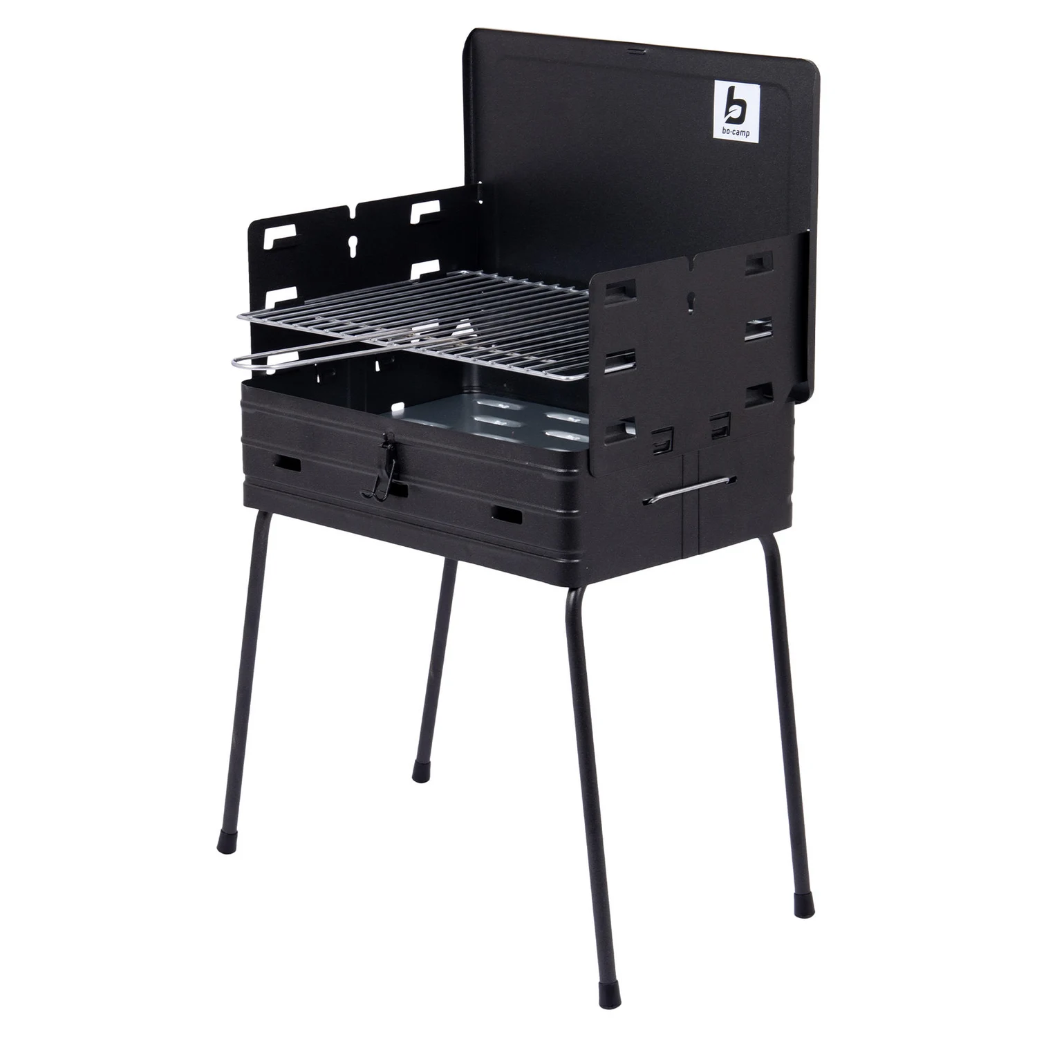 Гриль угольный складной Bo-Camp Suitcase Model Black 400х300х550 мм сталь черный