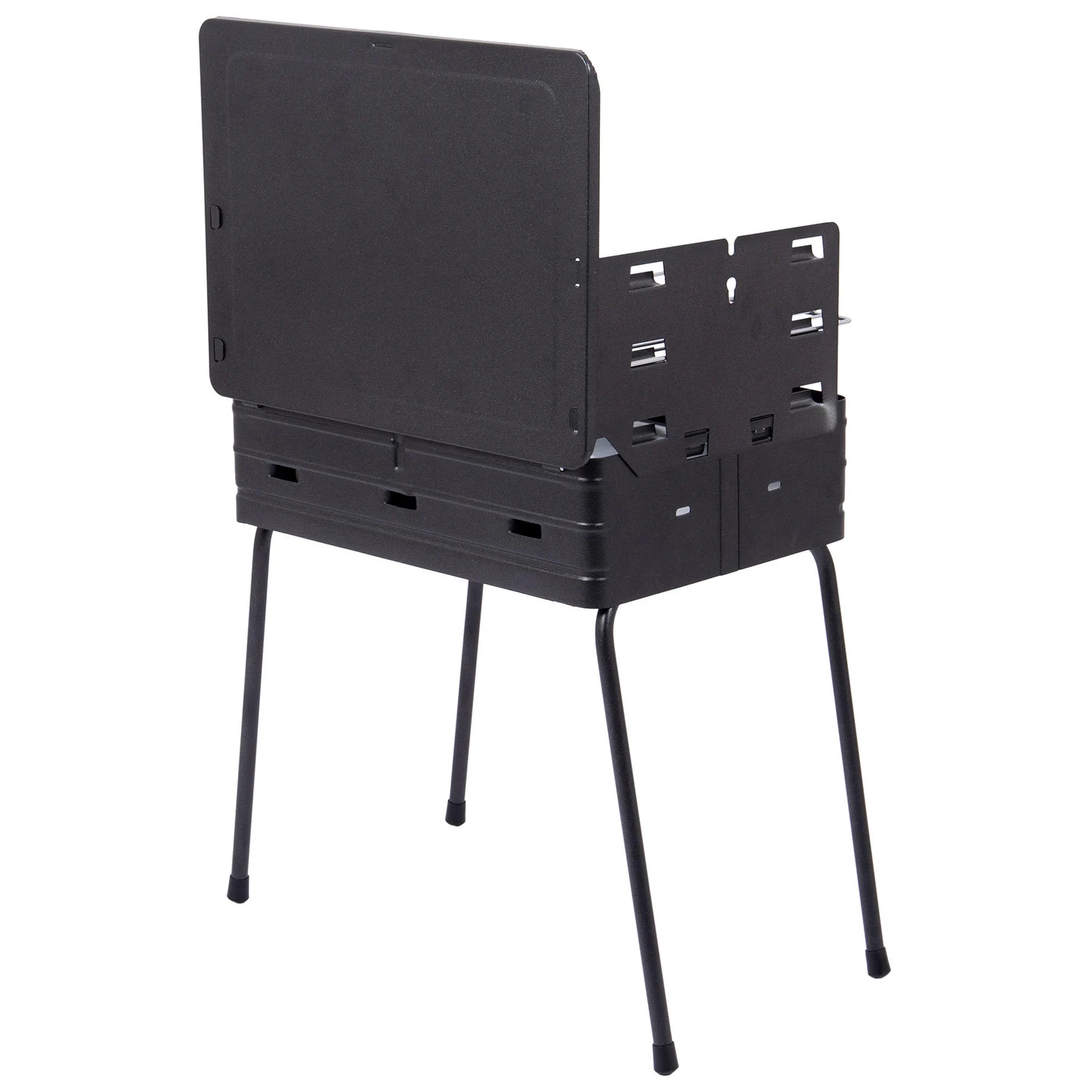 Гриль угольный складной Bo-Camp Suitcase Model Black 400х300х550 мм сталь черный
