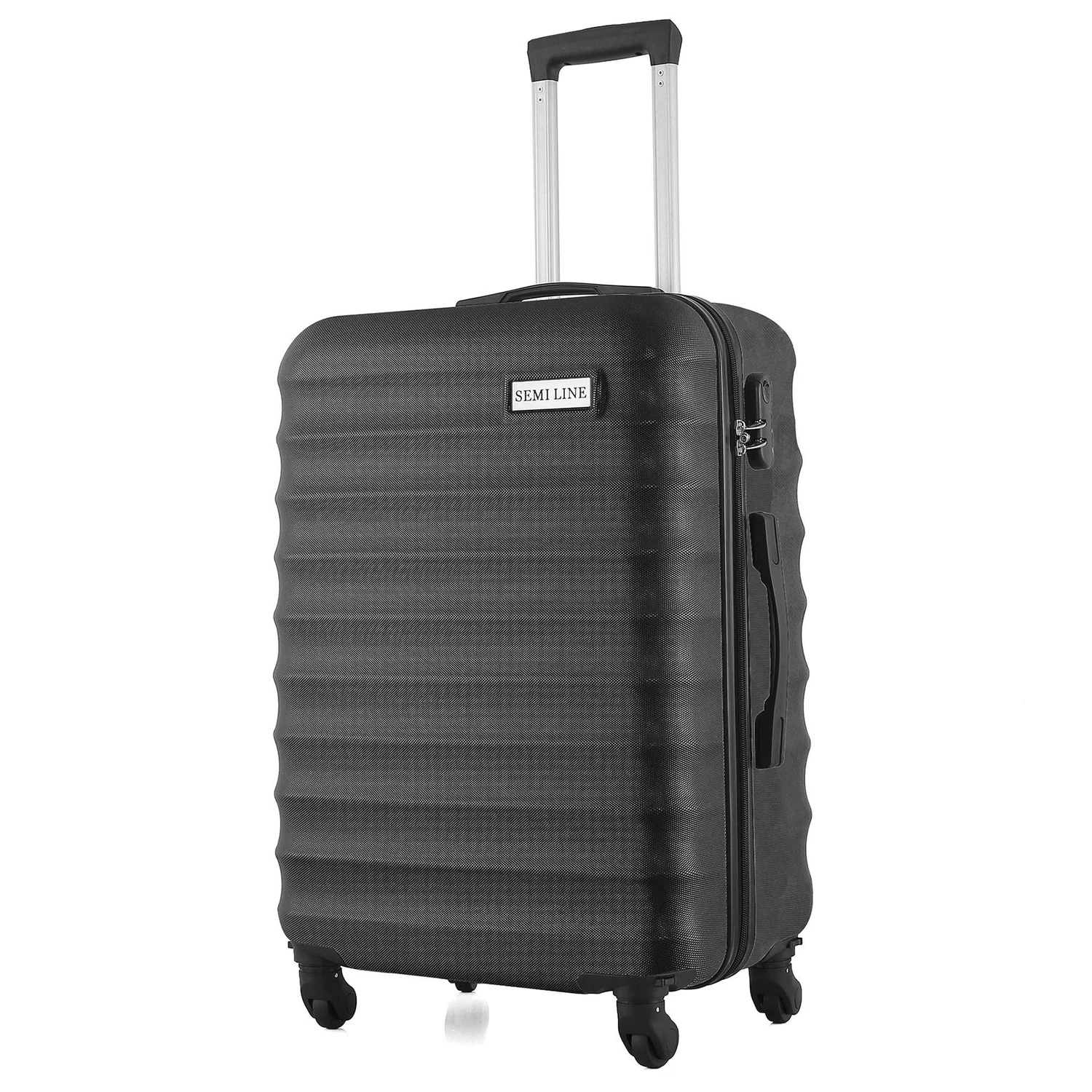 Чемодан Semi Line T5576 24" (M) чорний ABS-пластик 62 л