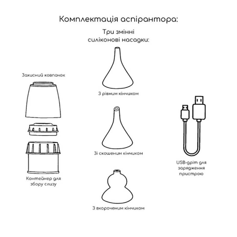 Електронний аспіратор MGZ-0726 три режими інтенсивності всмоктування силікон пластик