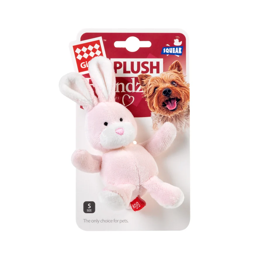 Іграшка для собак Заєць GiGwi Plush Friendz 11 см плюш натуральний