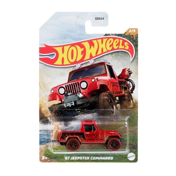 Машинка Hot Wheels Підкорювачі бездоріжжя 67 Jeepster Commando 1:64 пластик коричневий
