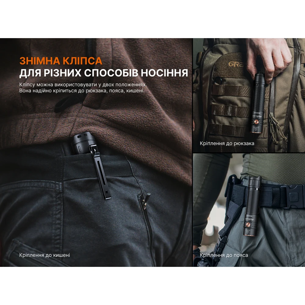 Ліхтар ручний Fenix LD31R 3200 лм авіаційний алюміній 126,4x26,5x25,6 мм чорний