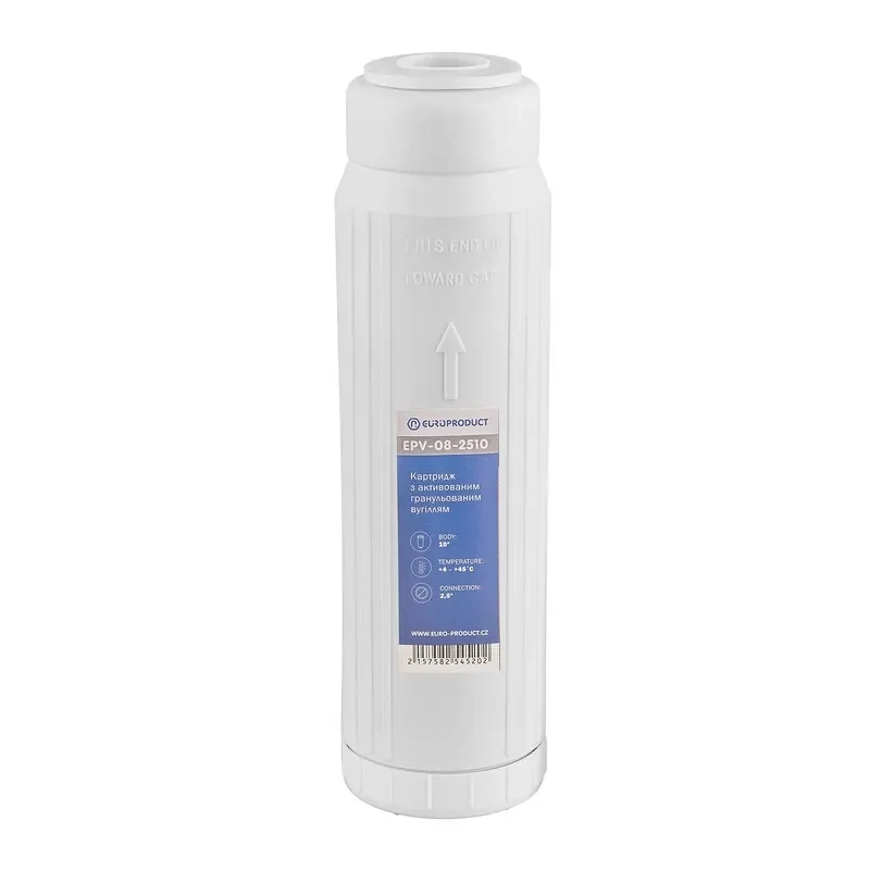 Вугільний картридж Europroduct EPV-08-2510 2,5"x10" активоване вугілля 0,2 кг