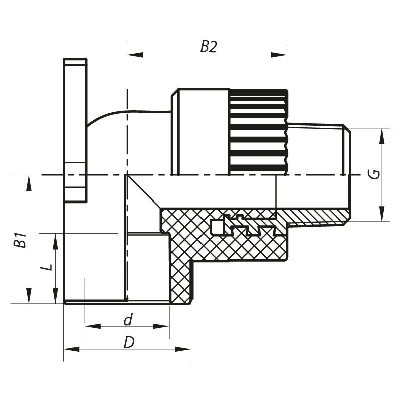 Кутовий фітинг 20x1/2M PPR KOER K0124.PRO поліпропіленовий