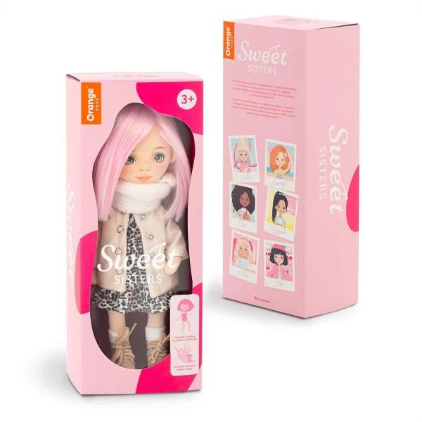 Лялька колекційна Orange Sweet Sisters Біллі у шкіряному пуховику текстиль 30 см