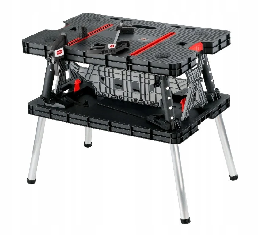 Складаний стіл-верстак Keter Folding Work Table Pro 85х55х75,5 см з 2 струбцинами