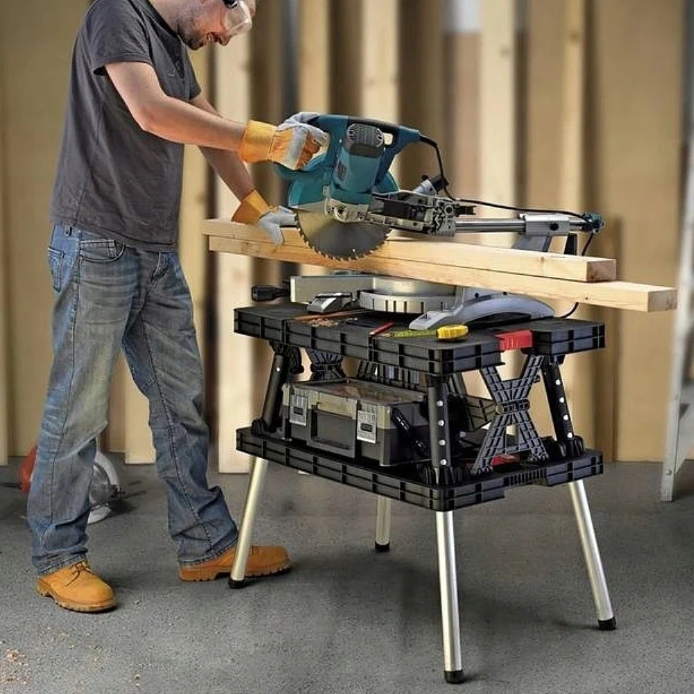 Складаний стіл-верстак Keter Folding Work Table Pro 85х55х75,5 см з 2 струбцинами