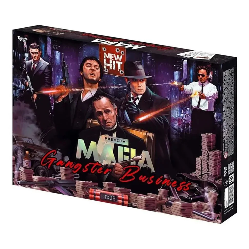 Настільна економічна гра Mafia Gangster Business Premium картон 96 фішок впливу для 4-12 гравців