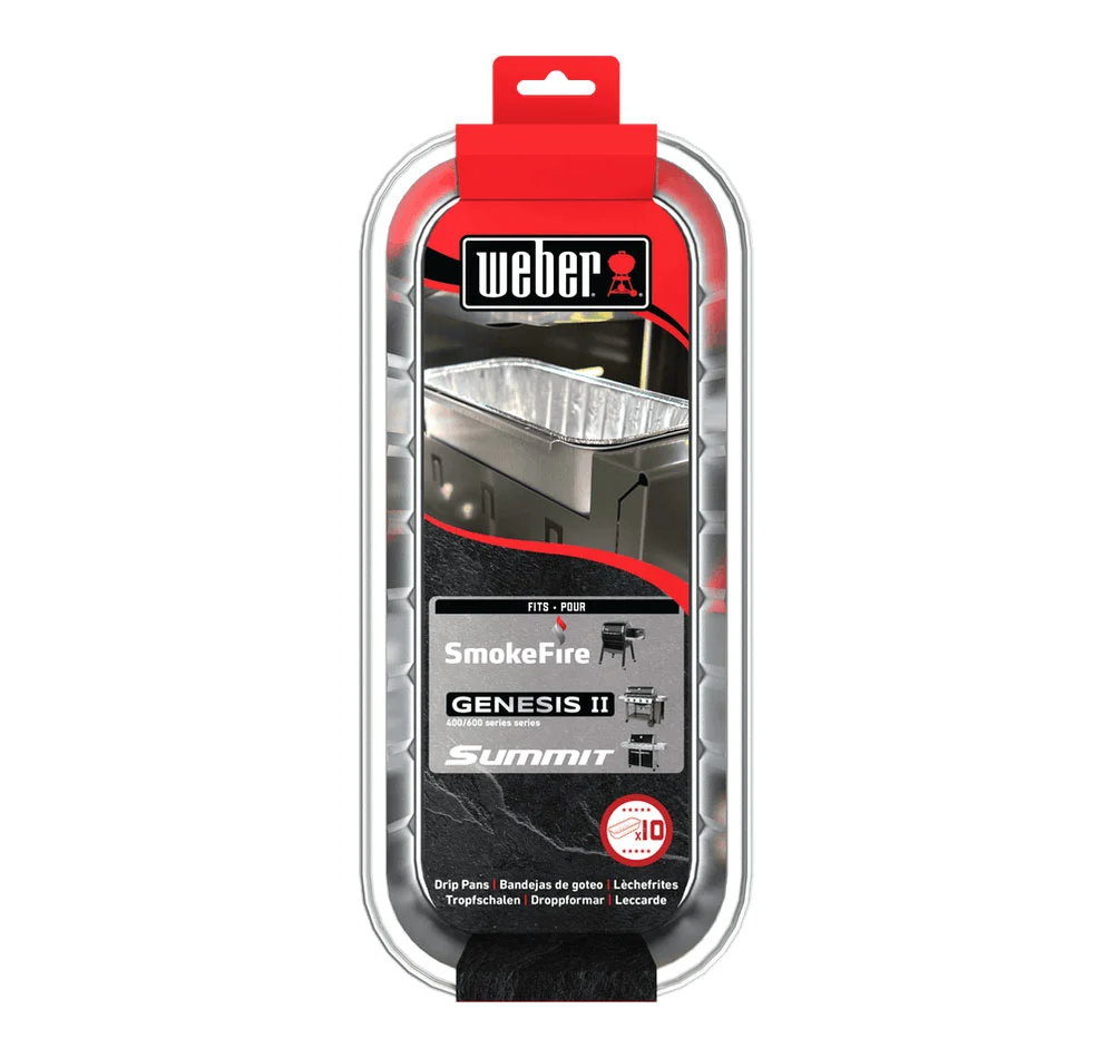 Лотки для жиру Weber 6498 28,2х12,7х6,4 см алюмінієві 10 шт