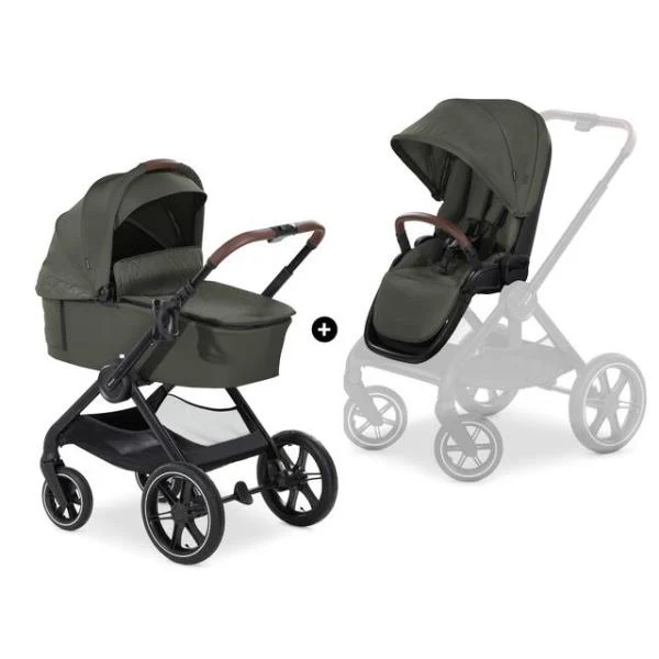 Універсальна коляска 2 в 1 Hauck Walk N Care Air темно-оливковий 98x60x107 см алюміній