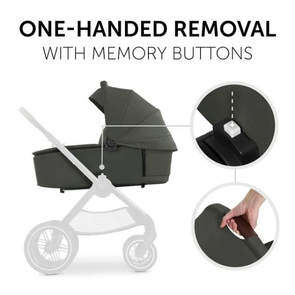 Універсальна коляска 2 в 1 Hauck Walk N Care Air темно-оливковий 98x60x107 см алюміній