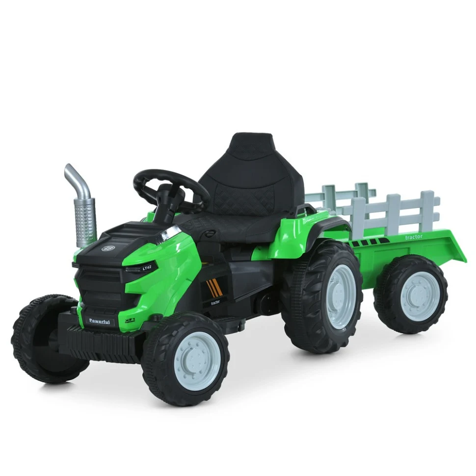 Детский электромобиль трактор M 6261EBLR до 30 кг еко-шкіра 83x52x56 см пластик