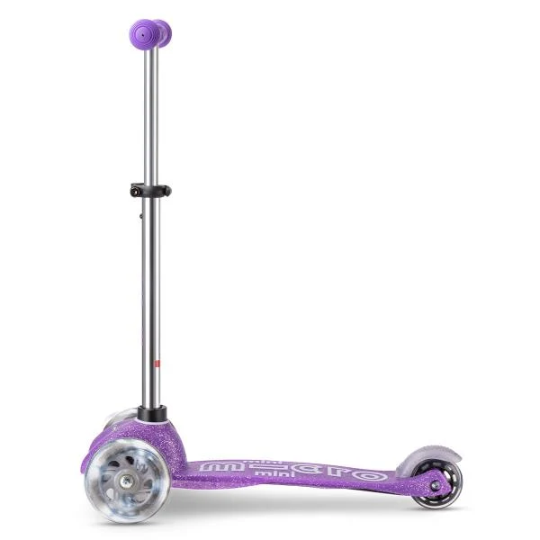 Триколісний самокат Mini Deluxe Fairy Glitter LED 30х11х6 см поліуретан фіолетовий