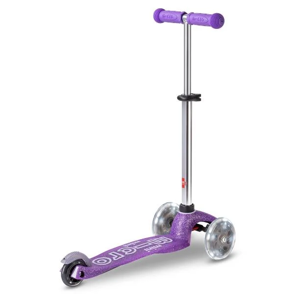 Триколісний самокат Mini Deluxe Fairy Glitter LED 30х11х6 см поліуретан фіолетовий