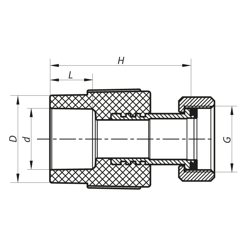 Муфта нарізна 25x3/4F ППР K0142.PRO для водопроводу