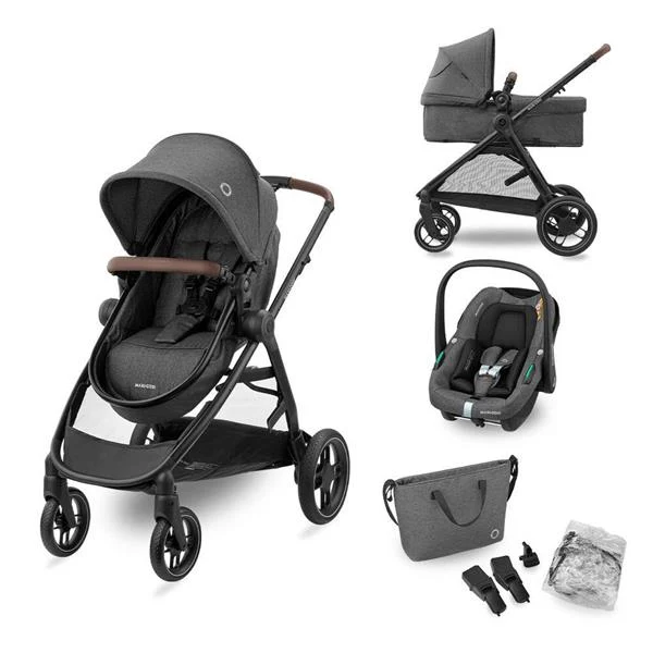 Універсальна коляска 3 в 1 Maxi-Cosi Zelia S Trio з автокріслом CabrioFix S i-Size темно-сірий 102х63х103 см