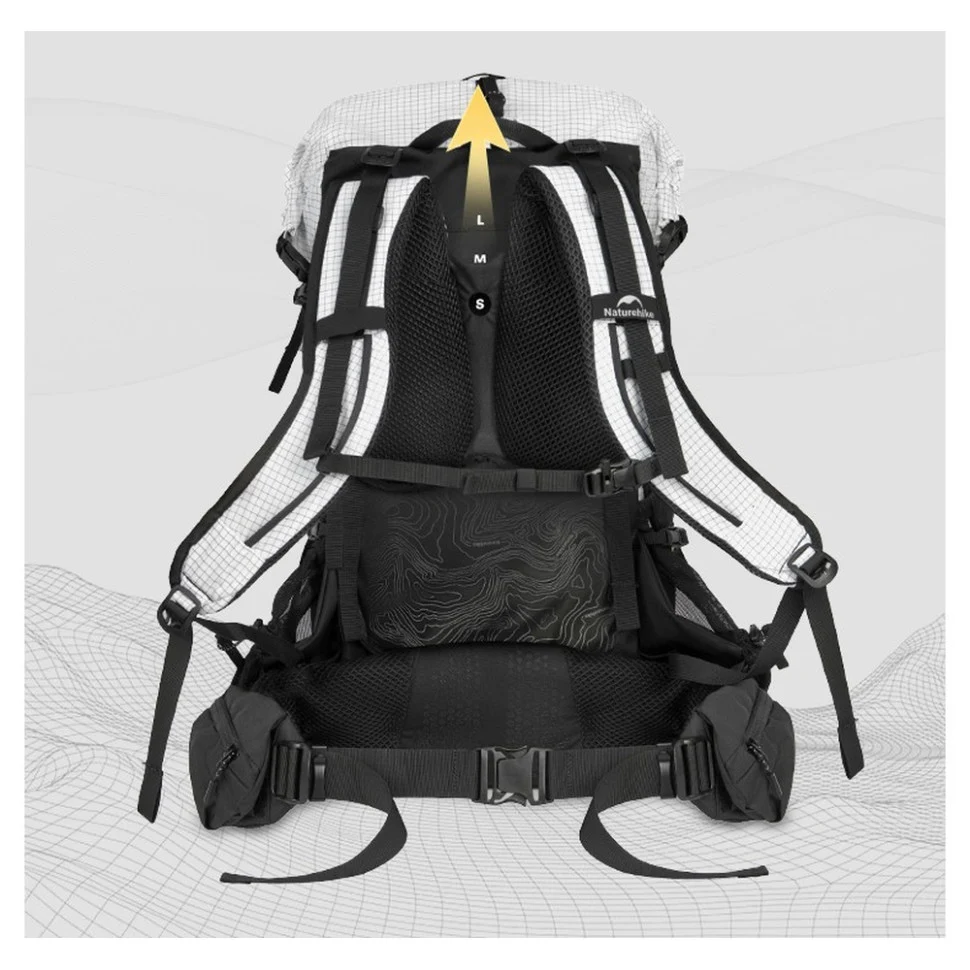 Туристичний рюкзак Naturehike CNK2450XB016 40 л Cordura чорний L