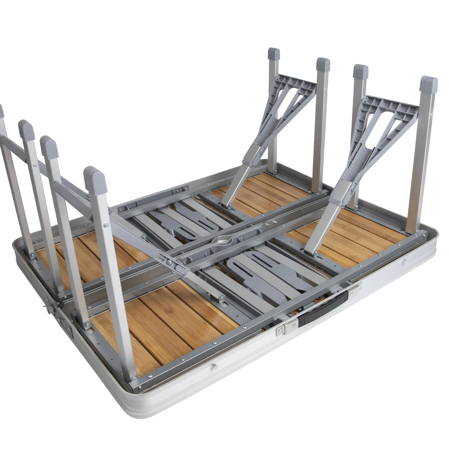 Стіл складний Bo-Camp Bamboo 65х85 см алюміній бамбук Brown/Silver