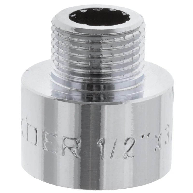 Перехідник конектор 3/8" х 1/2" внутрішня-зовнішня різьба хром KF.A0406.CHR